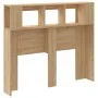 LED headboard engineered wood Sonoma oak 120x18.5x103.5 cm by , Headboards and footboards - Ref: Foro24-837339, Price: 63,56 ...