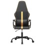 Silla gaming con masaje cuero sintético dorado y negro by , Gaming chairs - Ref: Foro24-345559, Price: 106,26 €, Discount: %