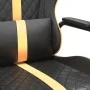 Silla gaming con masaje cuero sintético dorado y negro by , Gaming chairs - Ref: Foro24-345559, Price: 104,67 €, Discount: %