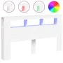 Kopfteil mit LED, weißem Holzwerkstoff, 180 x 18,5 x 103,5 cm von , Kopf- und Fußteile - Ref: Foro24-837358, Preis: 102,41 €,...