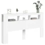 Kopfteil mit LED, weißem Holzwerkstoff, 180 x 18,5 x 103,5 cm von , Kopf- und Fußteile - Ref: Foro24-837358, Preis: 102,41 €,...