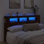 LED-Kopfteil aus eichenbraunem Holzwerkstoff, 180 x 18,5 x 103,5 cm von , Kopf- und Fußteile - Ref: Foro24-837364, Preis: 101...
