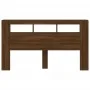 Oak brown engineered wood LED headboard 180x18.5x103.5 cm by , Headboards and footboards - Ref: Foro24-837364, Price: 101,31 ...
