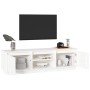TV-Möbel aus massiver Kiefer in Weiß 140x35x40 cm von , TV-Möbel - Ref: Foro24-840413, Preis: 108,00 €, Rabatt: %