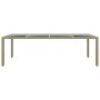 Mesa de jardín superficie de vidrio ratán sintético beige