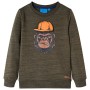 Kinder-Sweatshirt in dunklem Khaki-Melange, Größe 116. von , Kinder-T-Shirts - Ref: Foro24-13206, Preis: 13,38 €, Rabatt: %