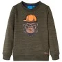 Sudadera infantil caqui oscuro melange 116 de , Camisetas para niños - Ref: Foro24-13206, Precio: 13,23 €, Descuento: %
