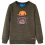 Kinder-Sweatshirt in dunklem Khaki-Melange, Größe 92. von , Kinder-T-Shirts - Ref: Foro24-13204, Preis: 11,35 €, Rabatt: %