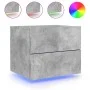 Wand-Nachttisch mit LED-Lichtern in Betongrau von , Nachttische - Ref: Foro24-836818, Preis: 53,75 €, Rabatt: %