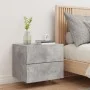 Mesita de noche de pared con luces LED gris hormigón de , Mesitas de noche - Ref: Foro24-836818, Precio: 53,75 €, Descuento: %