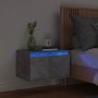 Mesita de noche de pared con luces LED gris hormigón by , Nightstands - Ref: Foro24-836832, Price: 37,80 €, Discount: %