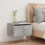Mesita de noche de pared con luces LED gris hormigón de , Mesitas de noche - Ref: Foro24-836832, Precio: 41,59 €, Descuento: %