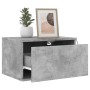 Mesita de noche de pared con luces LED gris hormigón by , Nightstands - Ref: Foro24-836832, Price: 37,80 €, Discount: %
