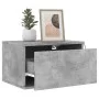 Mesita de noche de pared con luces LED gris hormigón de , Mesitas de noche - Ref: Foro24-836832, Precio: 41,59 €, Descuento: %
