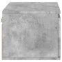 Mesita de noche de pared con luces LED gris hormigón de , Mesitas de noche - Ref: Foro24-836832, Precio: 41,59 €, Descuento: %