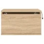 Mesita de noche de pared con luces LED roble Sonoma de , Mesitas de noche - Ref: Foro24-836830, Precio: 42,89 €, Descuento: %