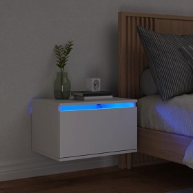 Wand-Nachttisch mit weißen LED-Lichtern von , Nachttische - Ref: Foro24-836826, Preis: 48,87 €, Rabatt: %