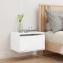 Mesita de noche de pared con luces LED blanco de , Mesitas de noche - Ref: Foro24-836826, Precio: 48,10 €, Descuento: %