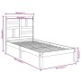 Estructura de cama sin colchón madera maciza 100x200 cm