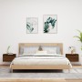 Mesitas de noche de pared con luces LED 2 unidades roble marrón by , Nightstands - Ref: Foro24-836839, Price: 71,95 €, Discou...
