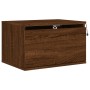 Mesitas de noche de pared con luces LED 2 unidades roble marrón by , Nightstands - Ref: Foro24-836839, Price: 71,95 €, Discou...