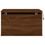 Mesitas de noche de pared con luces LED 2 unidades roble marrón by , Nightstands - Ref: Foro24-836839, Price: 71,95 €, Discou...