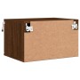 Mesitas de noche de pared con luces LED 2 unidades roble marrón by , Nightstands - Ref: Foro24-836839, Price: 71,95 €, Discou...