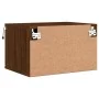 Mesitas de noche de pared con luces LED 2 unidades roble marrón de , Mesitas de noche - Ref: Foro24-836839, Precio: 70,48 €, ...