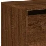 Mesitas de noche de pared con luces LED 2 unidades roble marrón de , Mesitas de noche - Ref: Foro24-836839, Precio: 70,48 €, ...