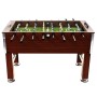 Futbolín de acero 60 kg marrón 140x74,5x87,5 cm