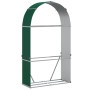 Grüner feuerverzinkter Stahlholzständer 120x45x210 cm von , Brennholztaschen und -halter - Ref: Foro24-364542, Preis: 64,66 €...