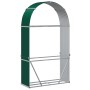 Grüner feuerverzinkter Stahlholzständer 120x45x210 cm von , Brennholztaschen und -halter - Ref: Foro24-364542, Preis: 64,66 €...