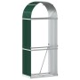 Grüner feuerverzinkter Stahlholzstapel 80x45x190 cm von , Brennholztaschen und -halter - Ref: Foro24-364540, Preis: 59,87 €, ...