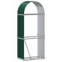 Grüner feuerverzinkter Stahlholzstapel 80x45x190 cm von , Brennholztaschen und -halter - Ref: Foro24-364540, Preis: 59,87 €, ...