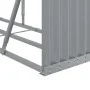 Leñero de acero galvanizado gris claro 300x45x100 cm de , Bolsas y soportes de leña - Ref: Foro24-364556, Precio: 74,85 €, De...