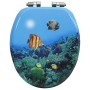 Tapa de váter WC de cierre suave MDF diseño fondo submarino