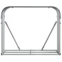 Grau-anthrazitfarbener feuerverzinkter Stahlholzständer 120x45x100 cm von , Brennholztaschen und -halter - Ref: Foro24-364563...