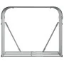 Grau-anthrazitfarbener feuerverzinkter Stahlholzständer 120x45x100 cm von , Brennholztaschen und -halter - Ref: Foro24-364563...