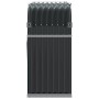 Grau-anthrazitfarbener feuerverzinkter Stahlholzständer 120x45x100 cm von , Brennholztaschen und -halter - Ref: Foro24-364563...