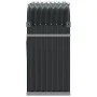 Grau-anthrazitfarbener feuerverzinkter Stahlholzständer 120x45x100 cm von , Brennholztaschen und -halter - Ref: Foro24-364563...