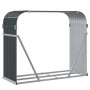 Grau-anthrazitfarbener feuerverzinkter Stahlholzständer 120x45x100 cm von , Brennholztaschen und -halter - Ref: Foro24-364563...