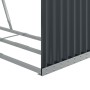 Grau-anthrazitfarbener feuerverzinkter Stahlholzständer 120x45x100 cm von , Brennholztaschen und -halter - Ref: Foro24-364563...