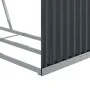 Grau-anthrazitfarbener feuerverzinkter Stahlholzständer 120x45x100 cm von , Brennholztaschen und -halter - Ref: Foro24-364563...