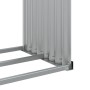 Grau-anthrazitfarbener feuerverzinkter Stahlholzständer 120x45x100 cm von , Brennholztaschen und -halter - Ref: Foro24-364563...