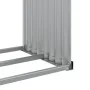 Grau-anthrazitfarbener feuerverzinkter Stahlholzständer 120x45x100 cm von , Brennholztaschen und -halter - Ref: Foro24-364563...