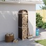 Brauner feuerverzinkter Stahlholzstapel 40x45x170 cm von , Brennholztaschen und -halter - Ref: Foro24-364568, Preis: 58,49 €,...