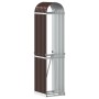 Brauner feuerverzinkter Stahlholzstapel 40x45x170 cm von , Brennholztaschen und -halter - Ref: Foro24-364568, Preis: 58,49 €,...