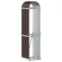 Leñero de acero galvanizado marrón 40x45x170 cm by , Firewood bags and holders - Ref: Foro24-364568, Price: 57,57 €, Discount: %