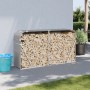 Leñero de acero galvanizado gris claro 180x45x100 cm by , Firewood bags and holders - Ref: Foro24-364554, Price: 55,18 €, Dis...