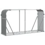 Leñero de acero galvanizado gris claro 180x45x100 cm de , Bolsas y soportes de leña - Ref: Foro24-364554, Precio: 54,47 €, De...